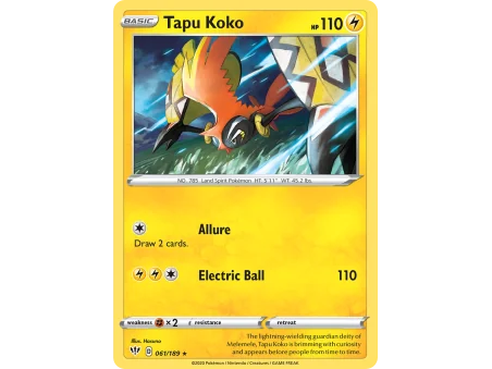 Tapu Koko (Reverse Holo)