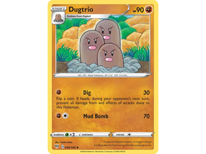 Dugtrio (Reverse Holo)
