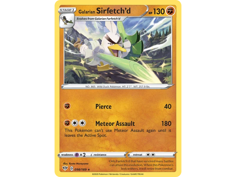 Galarian Sirfetch'd (Reverse Holo)