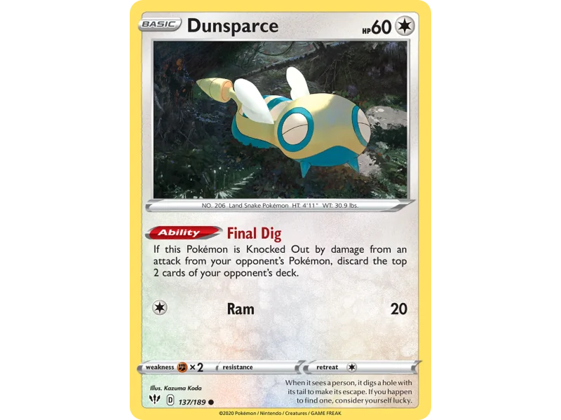 Dunsparce (Reverse Holo)