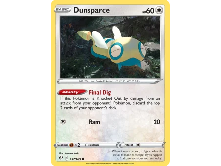 Dunsparce (Reverse Holo)