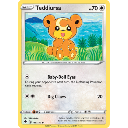 Teddiursa (Reverse Holo)
