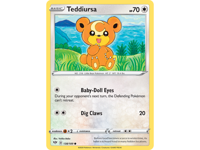 Teddiursa (Reverse Holo)