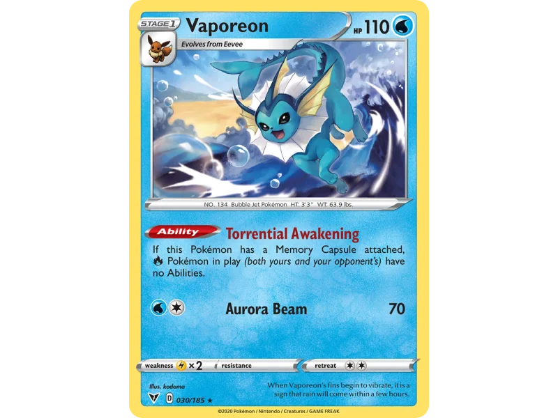 Vaporeon (Reverse Holo)