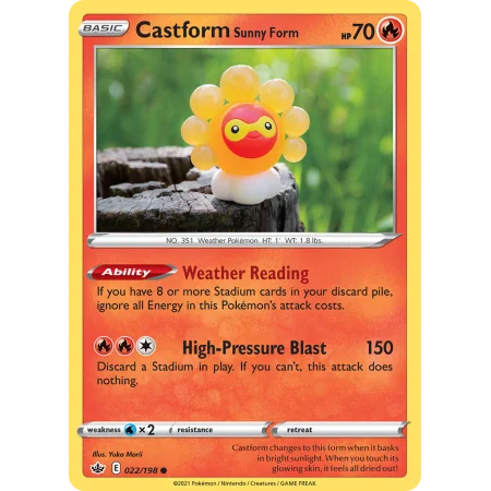 Castform Sunny Form (Reverse Holo)