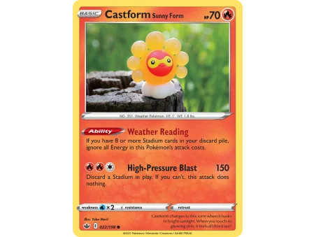 Castform Sunny Form (Reverse Holo)