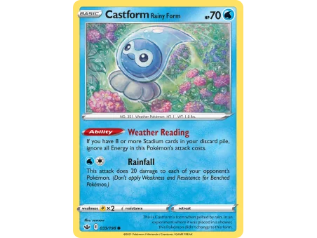 Castform Rainy Form (Reverse Holo)