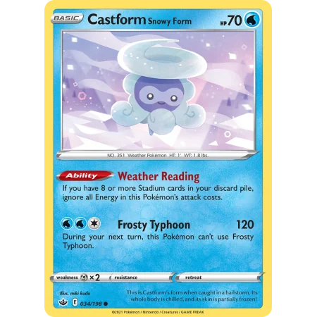Castform Snowy Form (Reverse Holo)