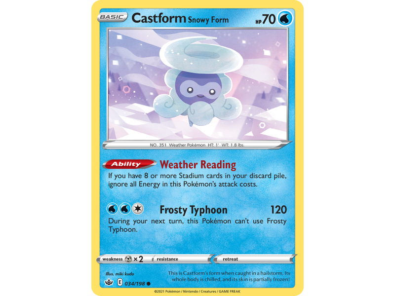 Castform Snowy Form (Reverse Holo)