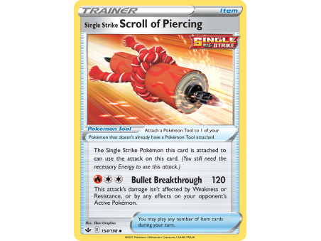 Single Strike Scroll of Piercing (Reverse Holo)