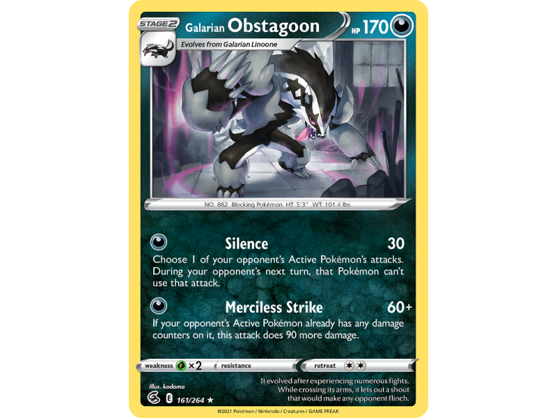 Galarian Obstagoon (Reverse Holo)