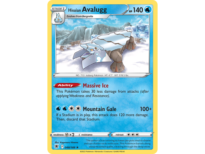 Hisuian Avalugg (Reverse Holo)