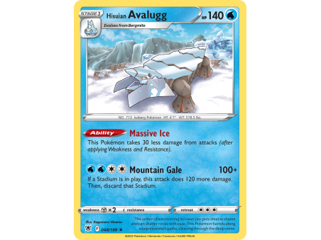 Hisuian Avalugg (Reverse Holo)