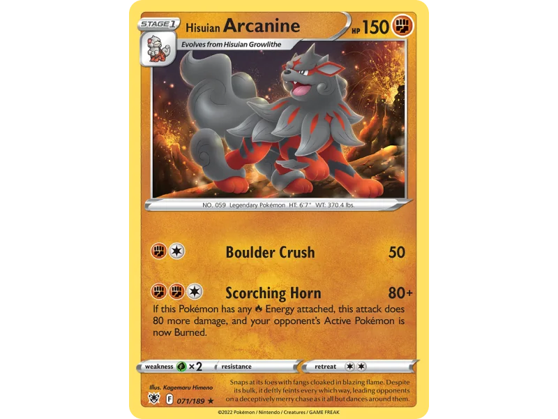 Hisuian Arcanine
