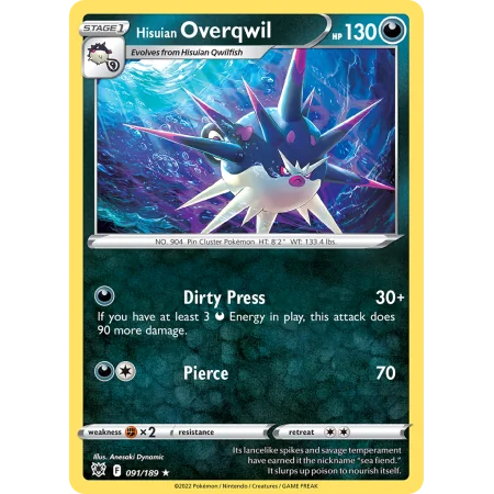 Hisuian Overqwil (Reverse Holo)