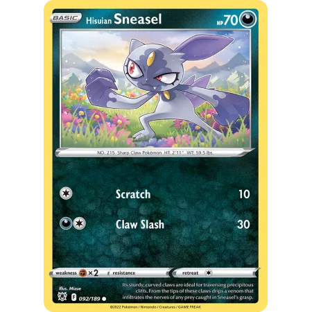 Hisuian Sneasel (Reverse Holo)