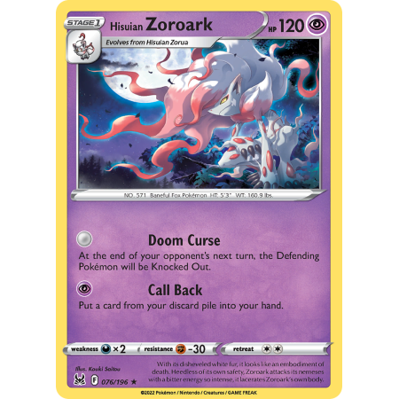 Hisuian Zoroark (Reverse Holo)