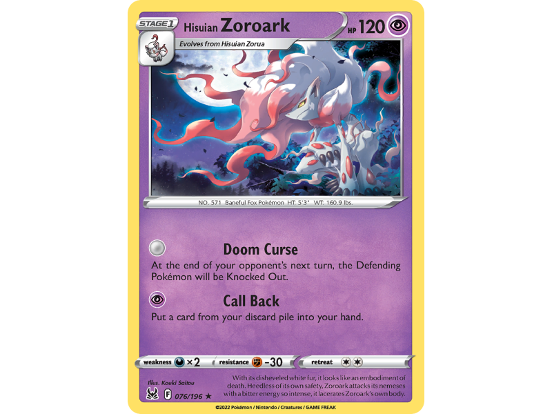 Hisuian Zoroark (Reverse Holo)