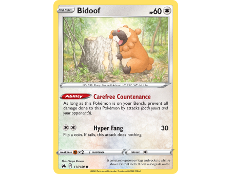Bidoof (Reverse Holo)