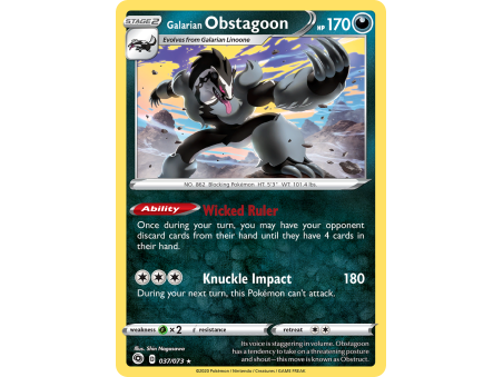 Galarian Obstagoon (Reverse Holo)