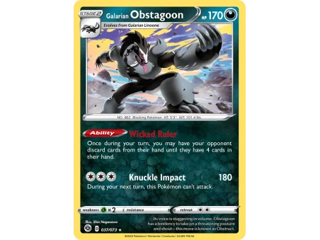 Galarian Obstagoon (Reverse Holo)