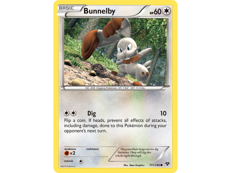 Bunnelby (Reverse Holo)
