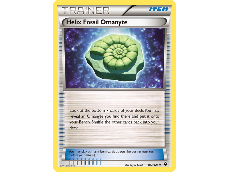 Helix Fossil Omanyte (Reverse Holo)