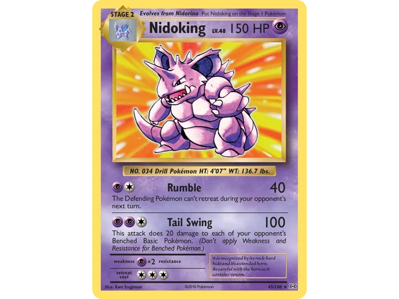 Nidoking (Reverse Holo)