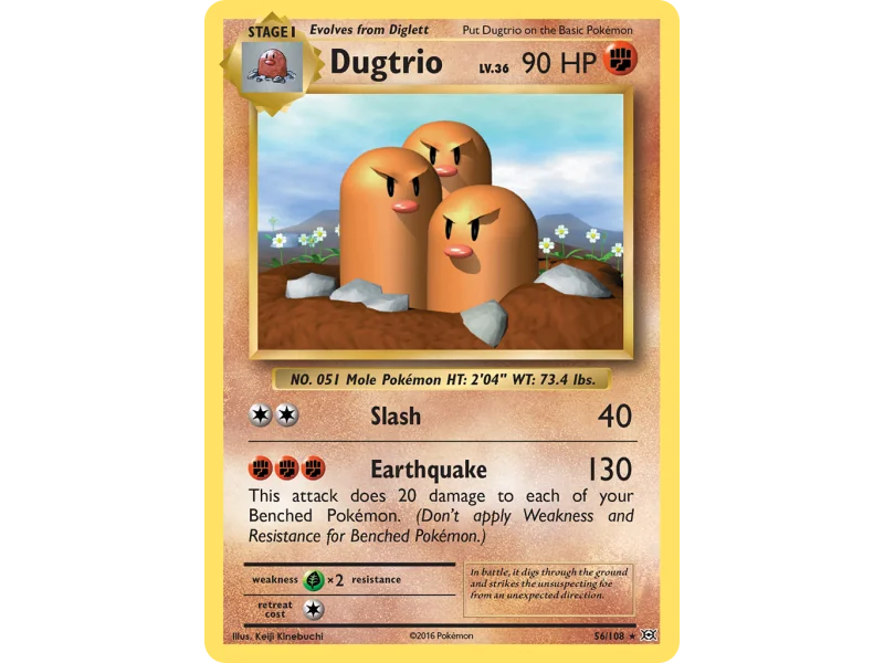 Dugtrio (Reverse Holo)