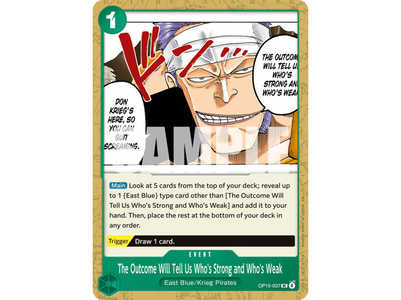 The Outcome Will Tell Us Who's Strong and Who's Weak (UC)