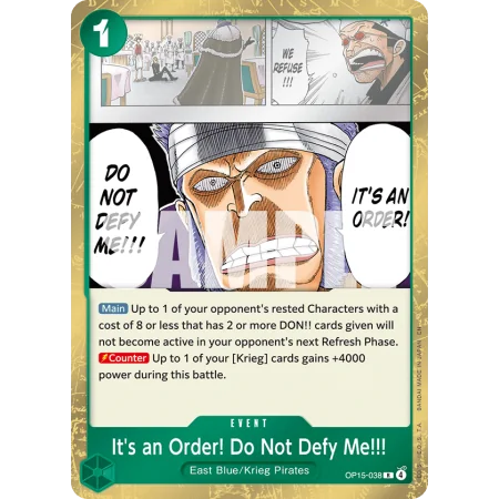 It's an Order! Do Not Defy Me!!! (R)