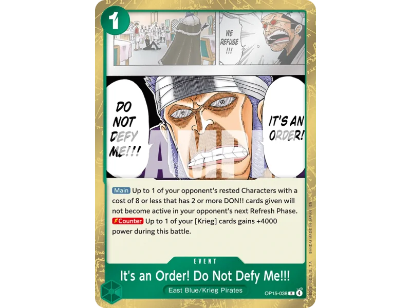 It's an Order! Do Not Defy Me!!! (R)