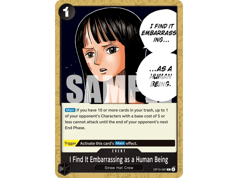 I Find It Embarrassing as a Human Being (C)