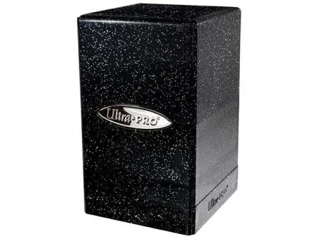 Ultra-Pro Satin Tower Deck Box Glitter Color Negro