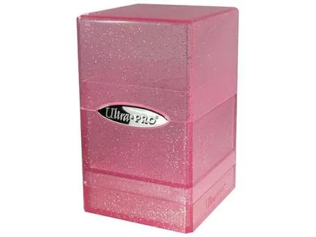 Ultra-Pro Satin Tower Deck Box Glitter Color Rosa