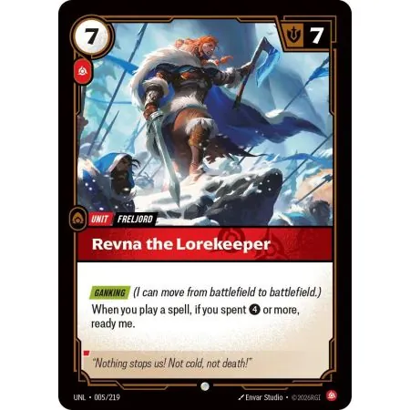 Revna the Lorekeeper (Base) UNL-005 | UNL | ProCards México