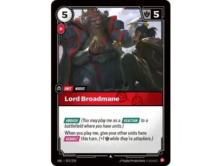 Lord Broadmane (Base) UNL-012 | UNL | ProCards México