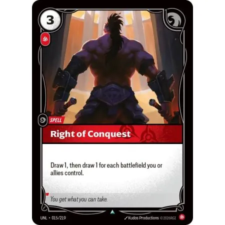 Right of Conquest (Base) UNL-015 | UNL | ProCards México
