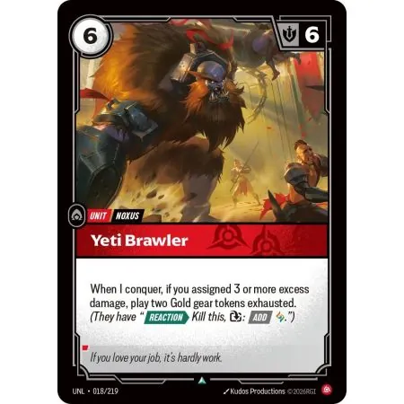 Yeti Brawler (Base) UNL-018 | UNL | ProCards México
