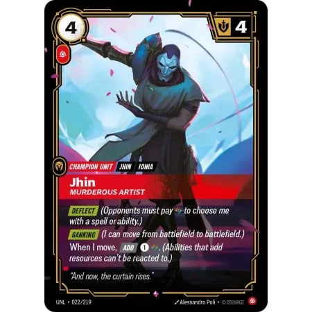 Jhin - Murderous Artist (Base) UNL-022 | UNL | ProCards México