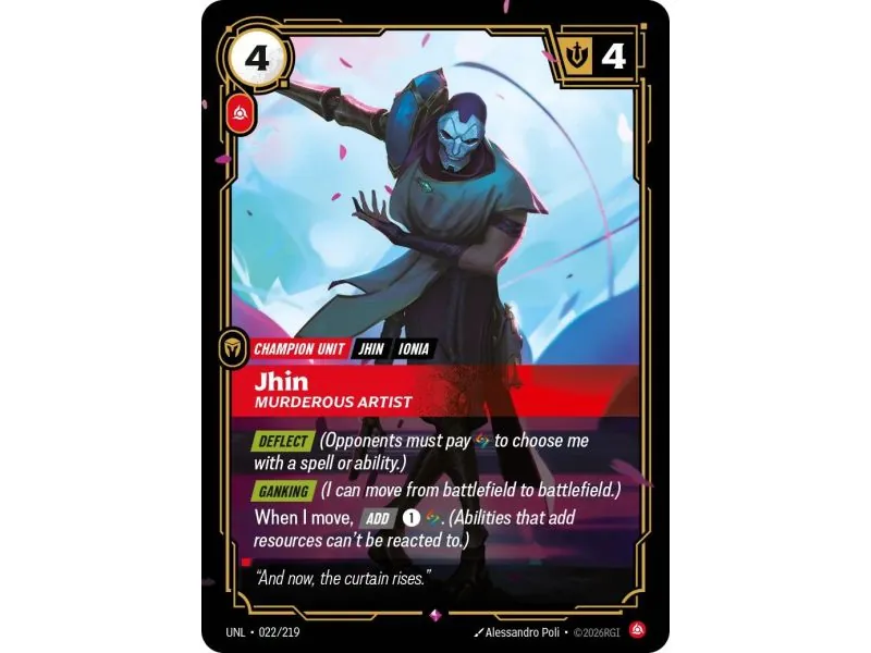 Jhin - Murderous Artist (Base) UNL-022 | UNL | ProCards México