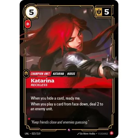 Katarina - Reckless (Base) UNL-023 | UNL | ProCards México