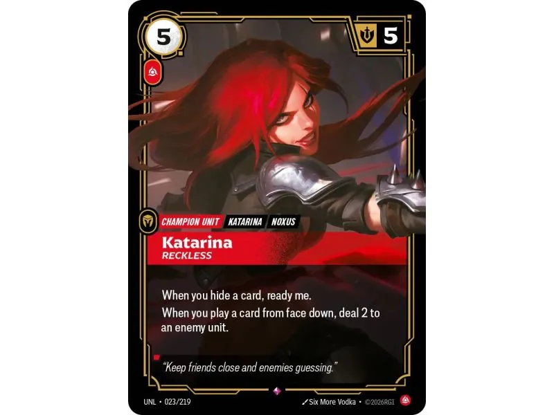 Katarina - Reckless (Base) UNL-023 | UNL | ProCards México