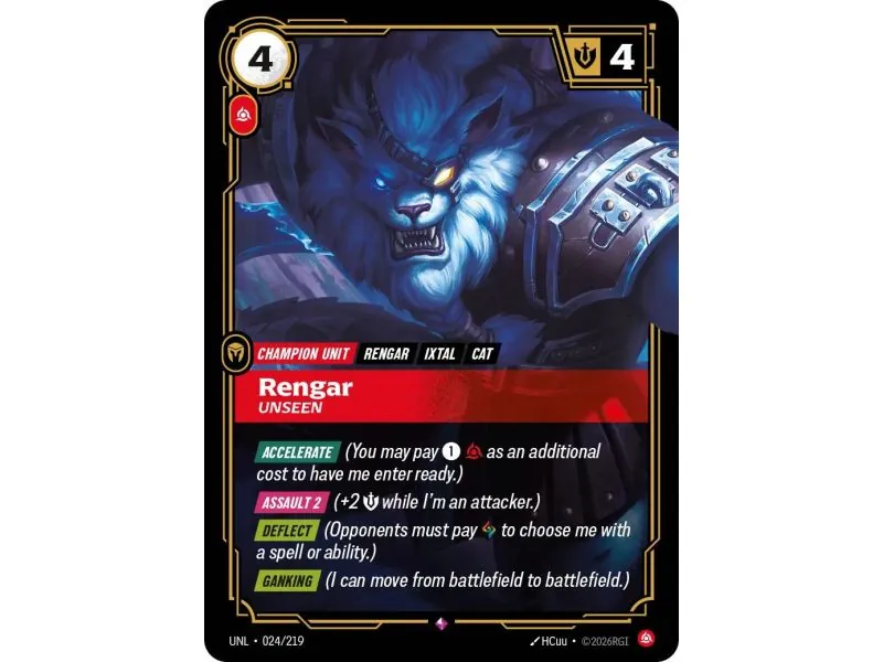Rengar - Unseen (Base) UNL-024 | UNL | ProCards México