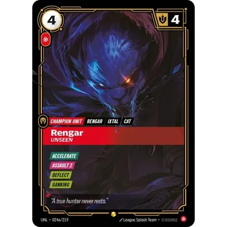 Rengar - Unseen (Alt/Token side) UNL-024A | UNL | ProCards México