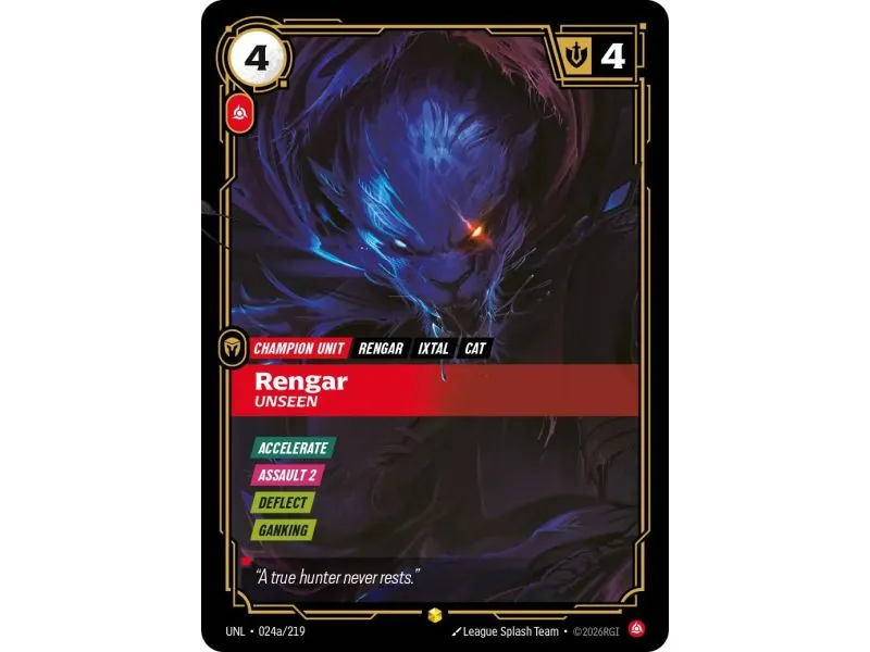 Rengar - Unseen (Alt/Token side) UNL-024A | UNL | ProCards México