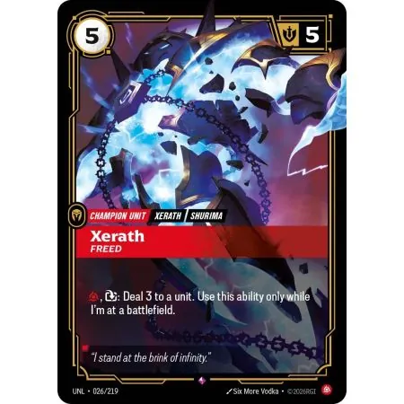 Xerath - Freed (Base) UNL-026 | UNL | ProCards México