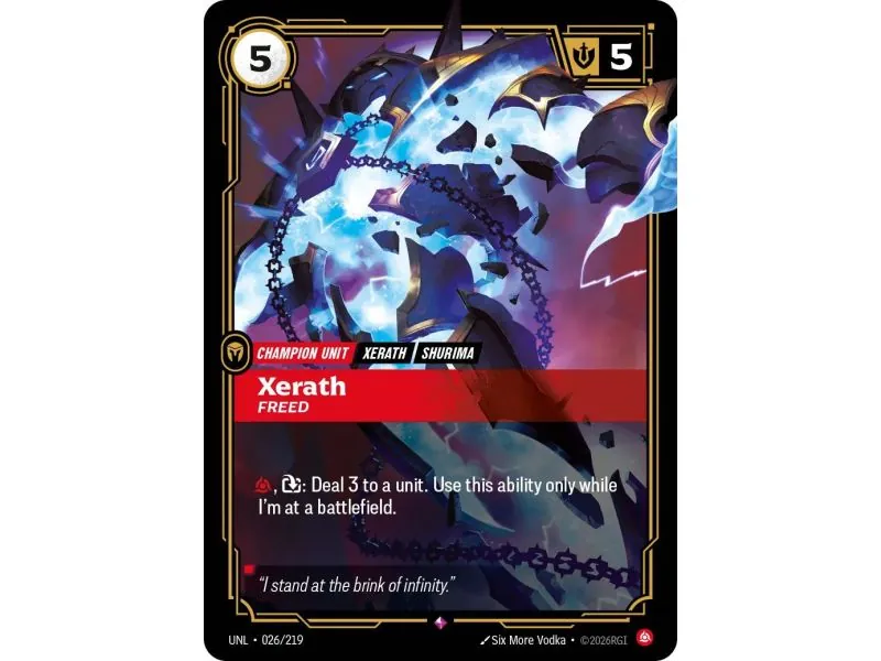 Xerath - Freed (Base) UNL-026 | UNL | ProCards México