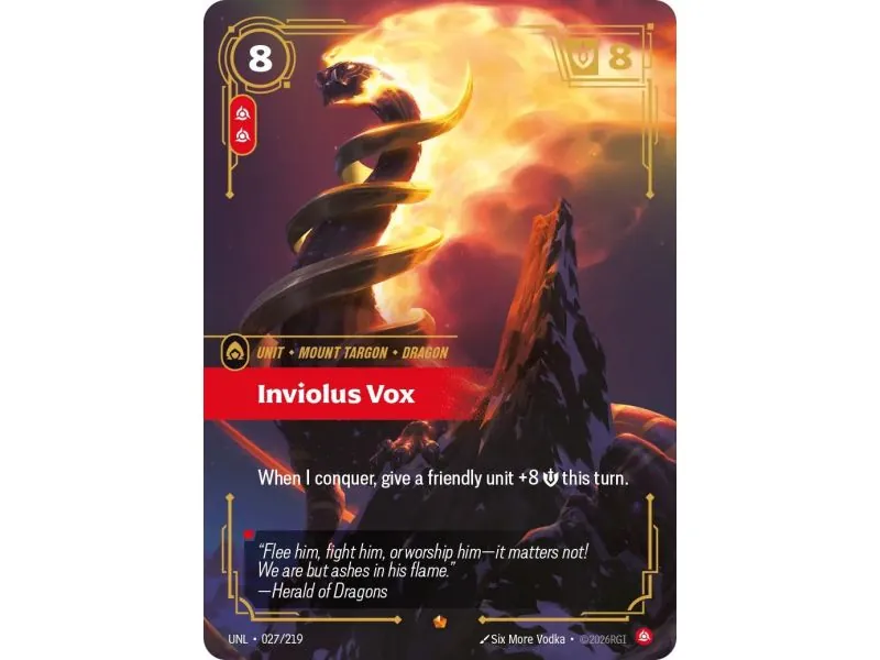 Inviolus Vox (Base) UNL-027 | UNL | ProCards México