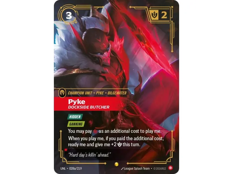 Pyke - Dockside Butcher (Alt/Token side) UNL-028A | UNL | ProCards México